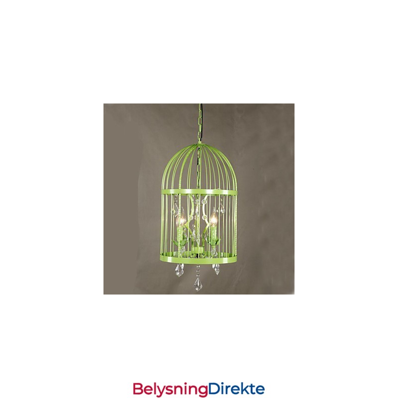 Vintage Jernburtrappelampe Lysekrone Krystall