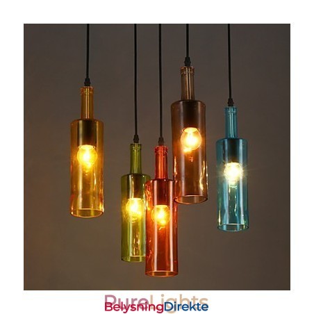 Diffus Lysfarge Gjenoppretter Gamle Skikker Flaskedråpeformet Pendellampe