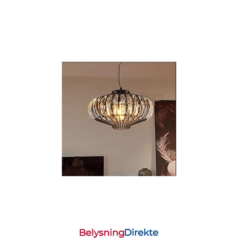 Enkel Krystalllysekrone Lysekrone Jernkunst Kreativ