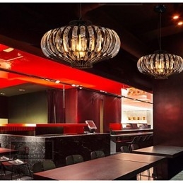 Enkel Krystalllysekrone Lysekrone Jernkunst Kreativ