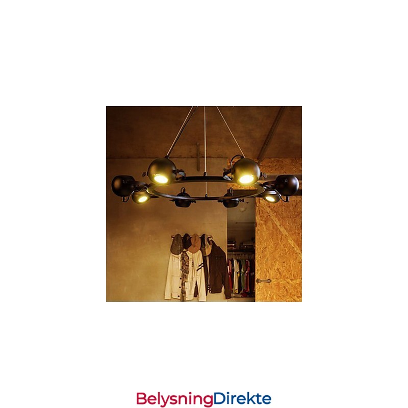 Vintage Lysekrone I Jern, Kreativ Industriell Vindlysekrone