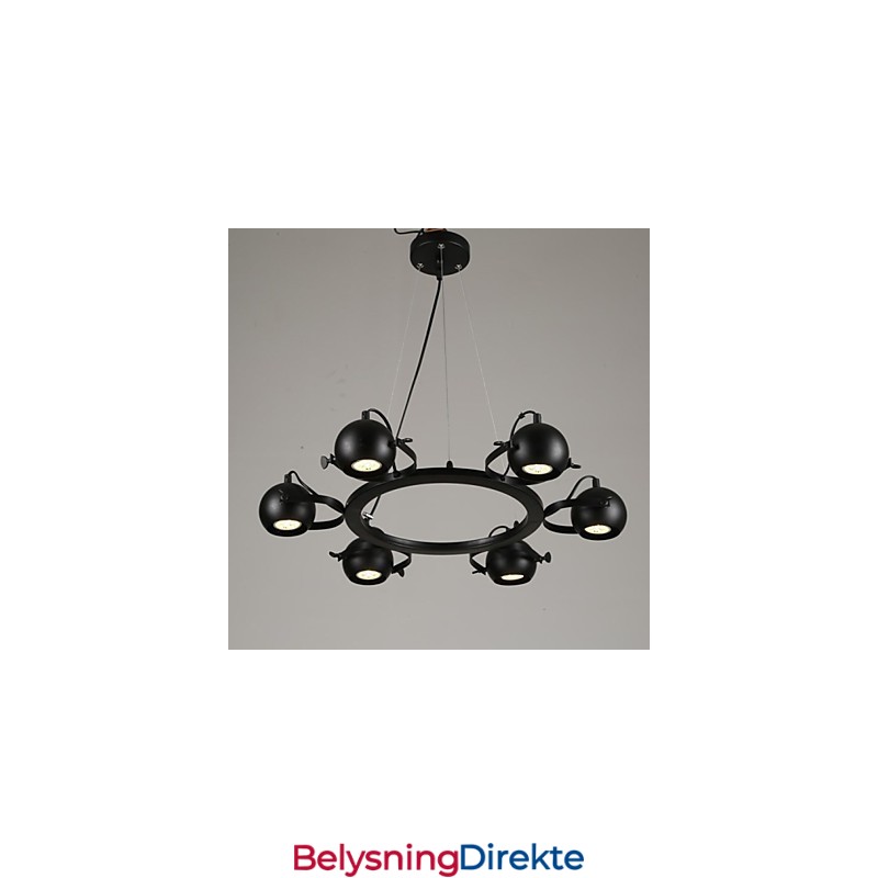 Vintage Lysekrone I Jern, Kreativ Industriell Vindlysekrone