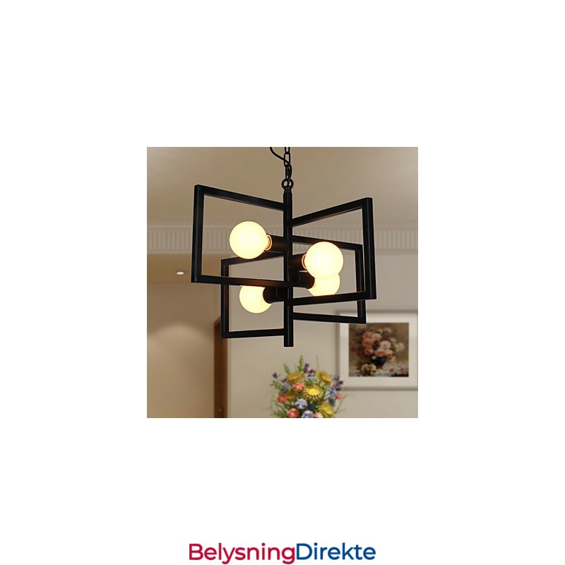 Vintage Landlig Maling Metall Pendellampe Garasje