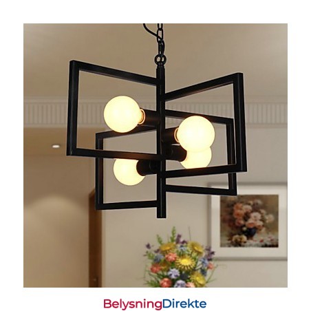 Vintage Landlig Maling Metall Pendellampe Garasje