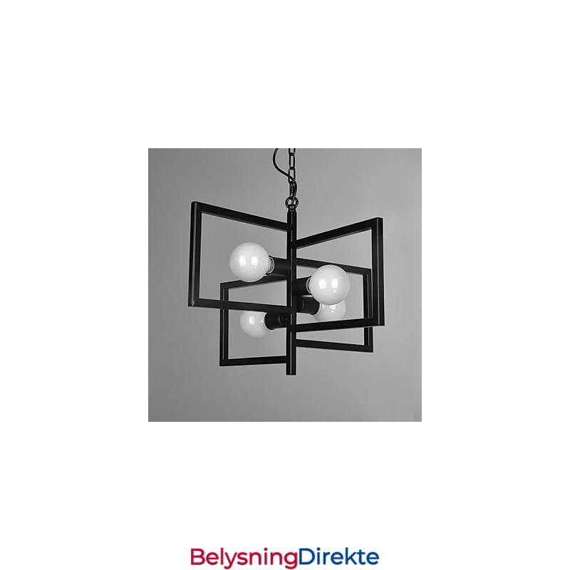 Vintage Landlig Maling Metall Pendellampe Garasje