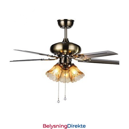 Takvifter Luxe Eco Moderne Takvifte Med Lys 42-Tommers Blader Børstet Stålfinish