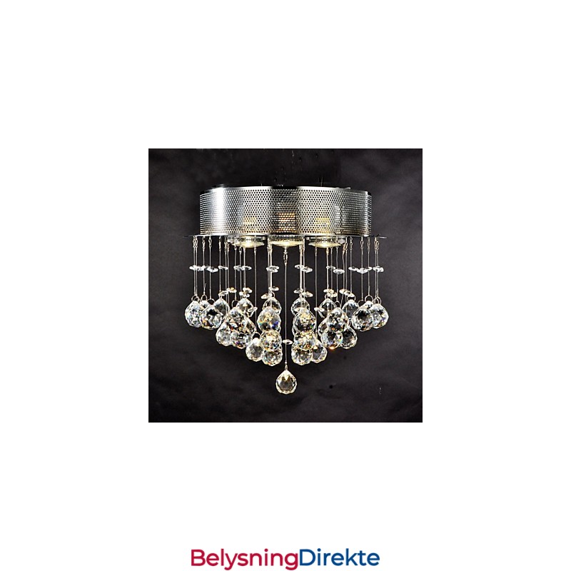 Tradisjonell Klassisk Krystallkrom Metall Innfelt Montering