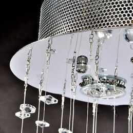 Tradisjonell Klassisk Krystallkrom Metall Innfelt Montering