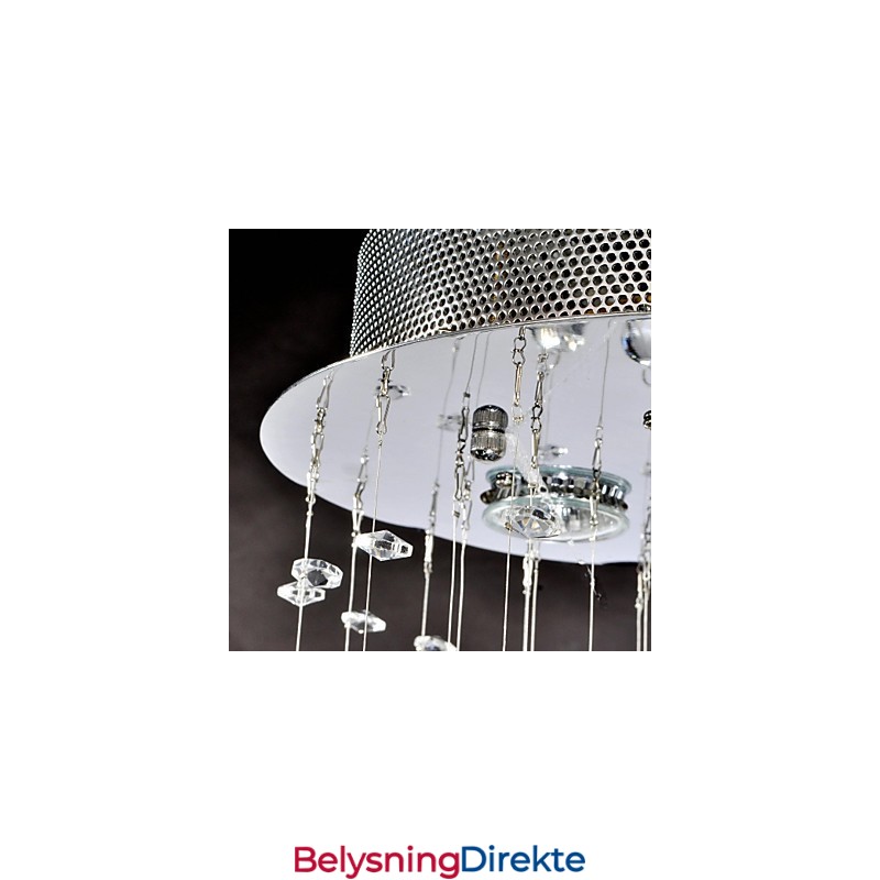 Tradisjonell Klassisk Krystallkrom Metall Innfelt Montering