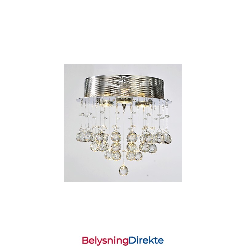 Tradisjonell Klassisk Krystallkrom Metall Innfelt Montering