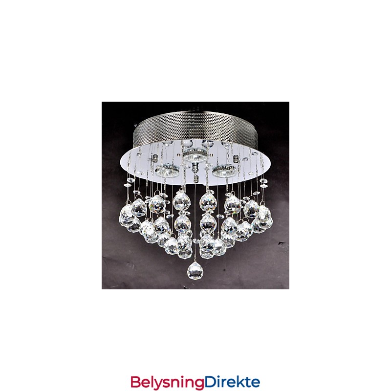 Tradisjonell Klassisk Krystallkrom Metall Innfelt Montering