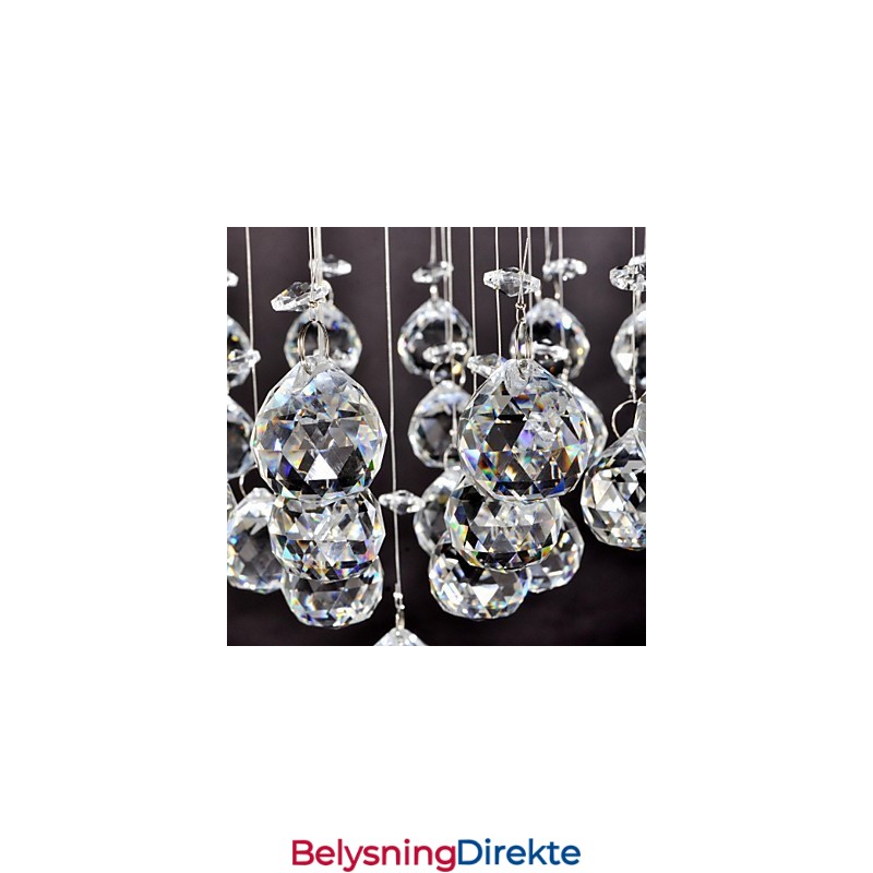 Tradisjonell Klassisk Krystallkrom Metall Innfelt Montering