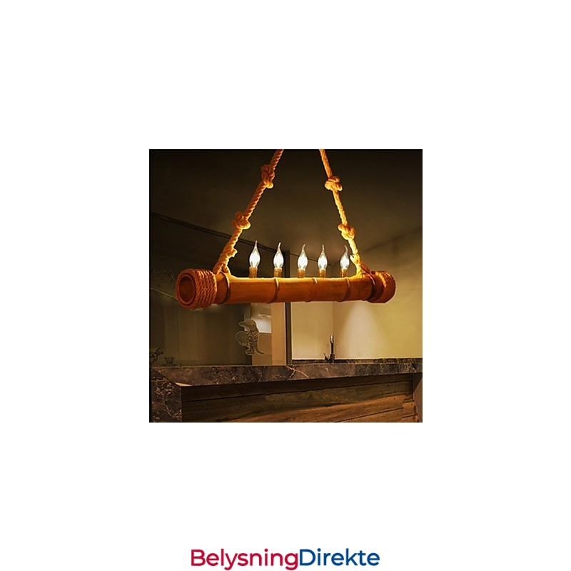 Cafe Pastoral Nostalgi Dekorativ Bambuslysekrone