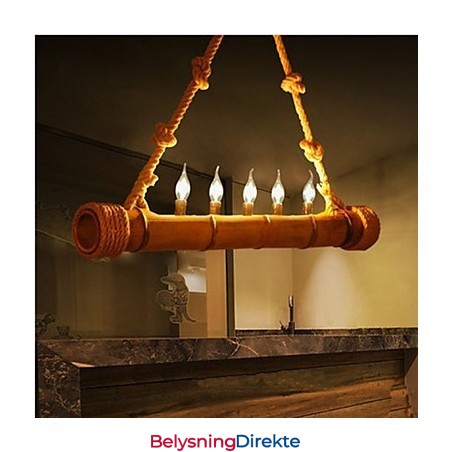 Cafe Pastoral Nostalgi Dekorativ Bambuslysekrone