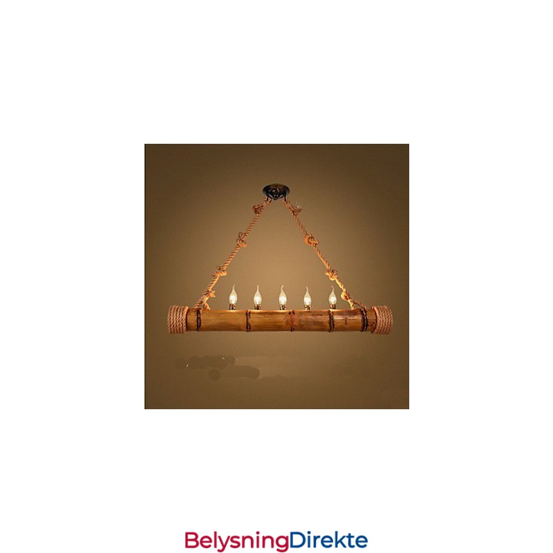 Cafe Pastoral Nostalgi Dekorativ Bambuslysekrone