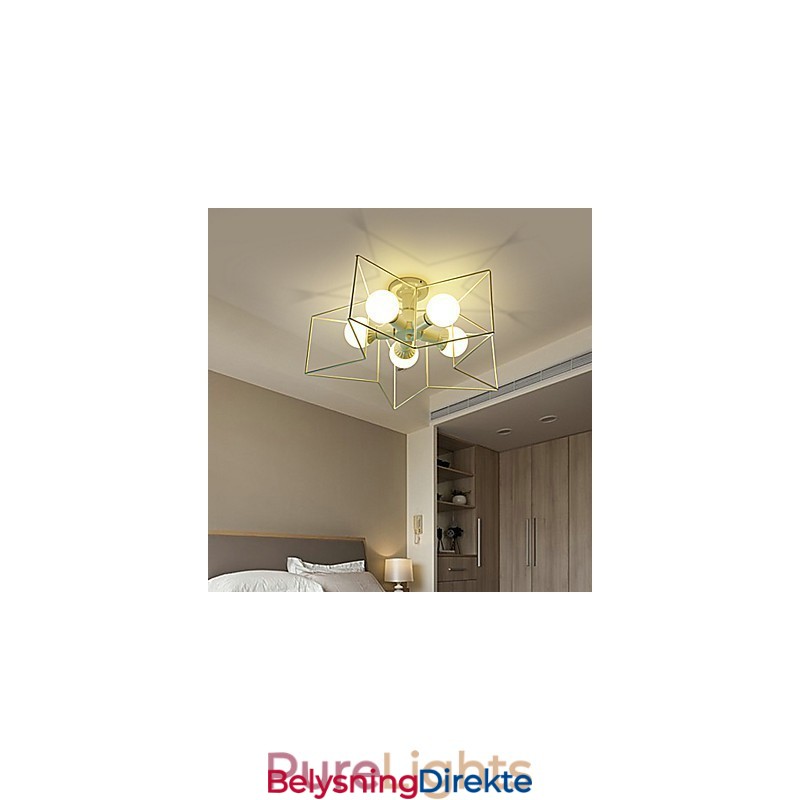 3W Vintage Landlig Malt Metall Pendellampe For Garasje