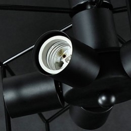 3W Vintage Landlig Malt Metall Pendellampe For Garasje