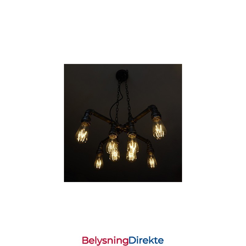 Loftlampe Utspiller Rollen Til Kreativ Industriell Vind Som Gjenoppretter Gamle Måter Conduit Droplight