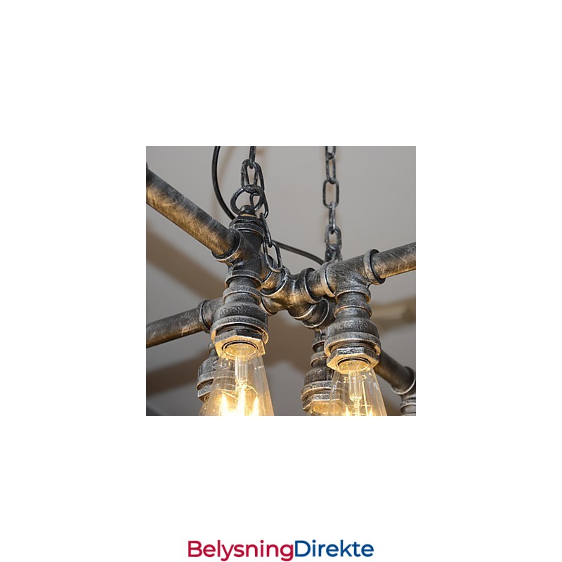 Loftlampe Utspiller Rollen Til Kreativ Industriell Vind Som Gjenoppretter Gamle Måter Conduit Droplight