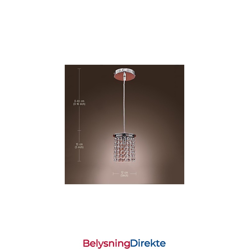 Moderne Og Moderne Krystall Mini-Stil Galvanisert Pendellampe