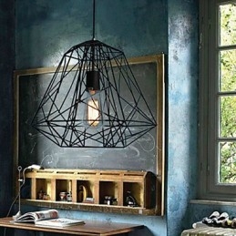 Vintage Retro Maleri Metall Pendellampe Garasje