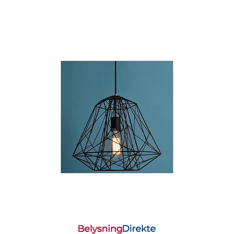 Vintage Retro Maleri Metall Pendellampe Garasje