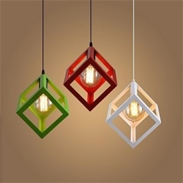 Amerikansk Retro Fugleburformet Jernkunstlysekrone