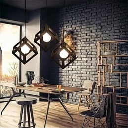 Amerikansk Retro Fugleburformet Jernkunstlysekrone