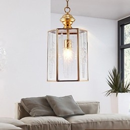 Amerikansk Landlig Liten Anheng I Kobber, Enkelt Glass