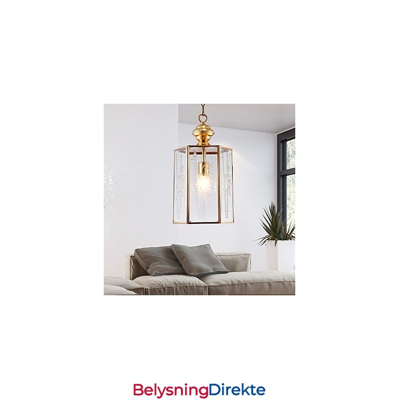 Amerikansk Landlig Liten Anheng I Kobber, Enkelt Glass