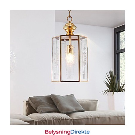 Amerikansk Landlig Liten Anheng I Kobber, Enkelt Glass