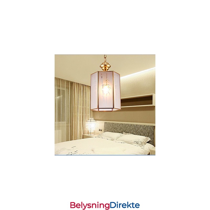 Amerikansk Landlig Liten Anheng I Kobber, Enkelt Glass