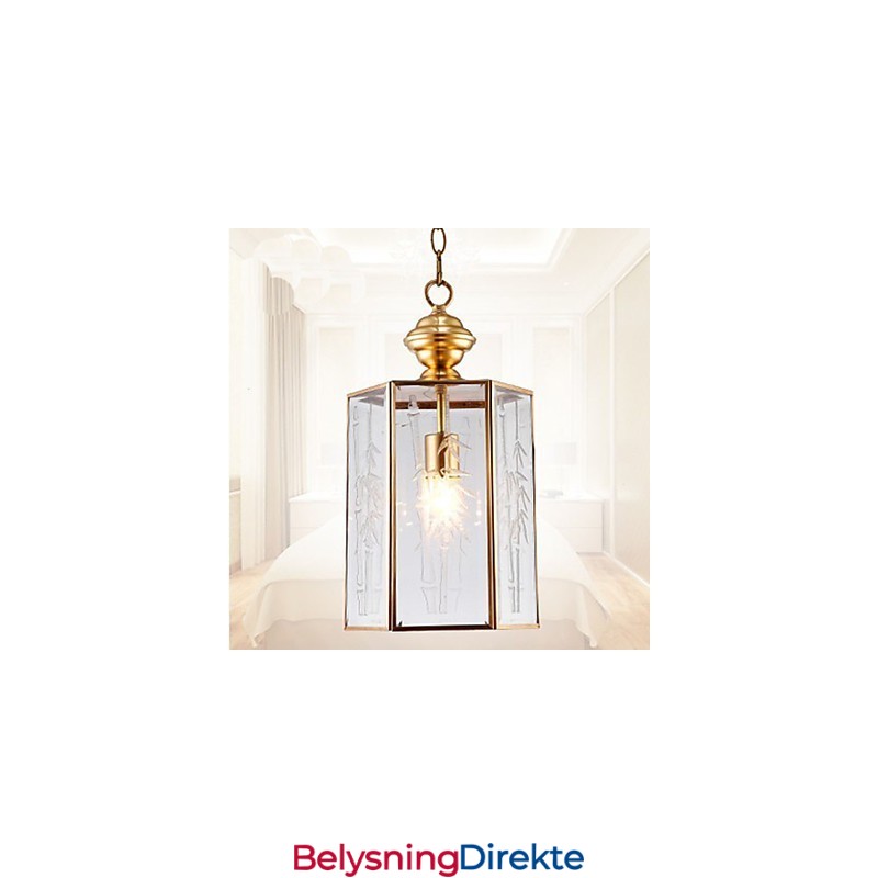 Amerikansk Landlig Liten Anheng I Kobber, Enkelt Glass