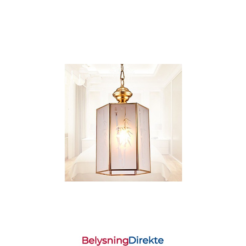 Amerikansk Landlig Liten Anheng I Kobber, Enkelt Glass