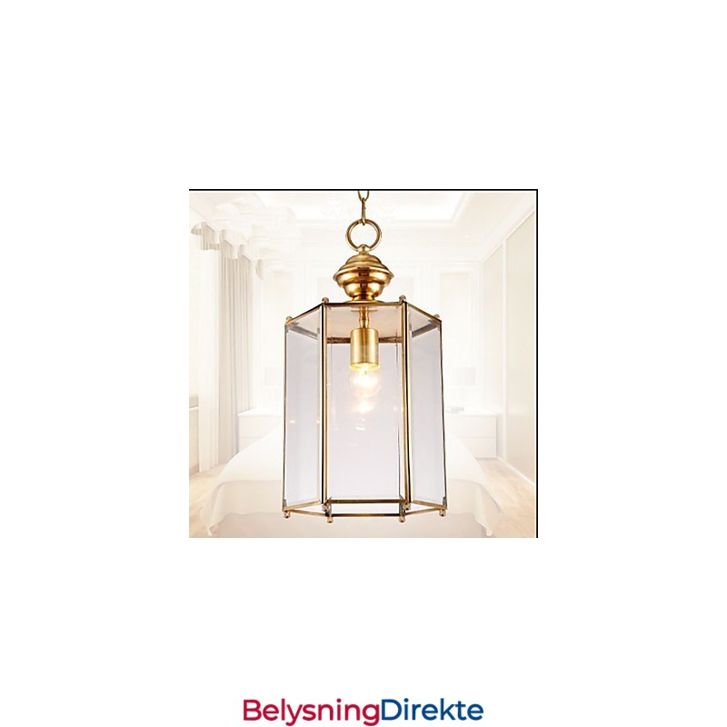 Amerikansk Landlig Liten Anheng I Kobber, Enkelt Glass