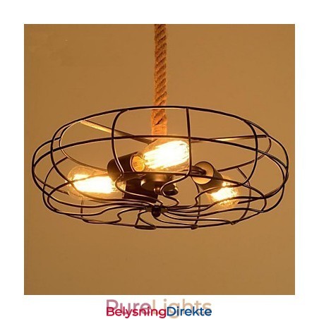 Vintage Amerikansk Jerntau Kreativ Industriell Viftelysekrone