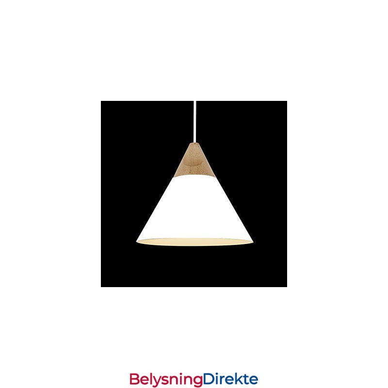 Mini Kunstnerisk Kjegleformet Pendellampe Med 1 Lys, Moderne Enkelhetsfinish, Svart, Hvit, Gul, Aluminium Og Trepinne