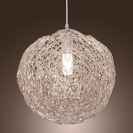 Moderne Og Moderne Globeformet Pendellampe I Krom I Ministil