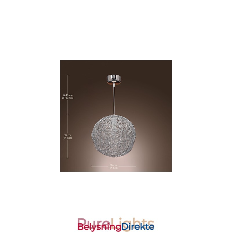 Moderne Og Moderne Globeformet Pendellampe I Krom I Ministil