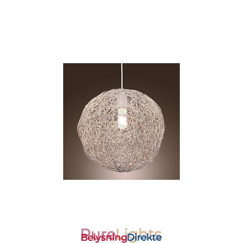 Moderne Og Moderne Globeformet Pendellampe I Krom I Ministil