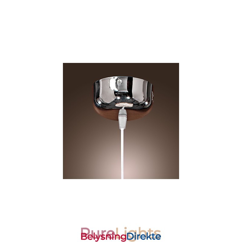 Moderne Og Moderne Globeformet Pendellampe I Krom I Ministil