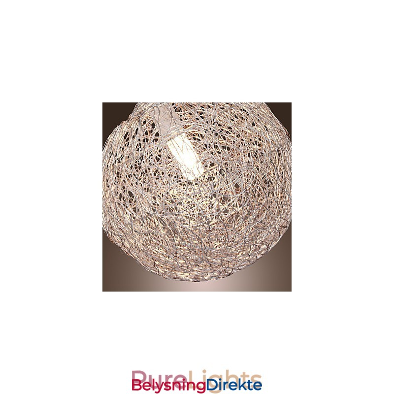 Moderne Og Moderne Globeformet Pendellampe I Krom I Ministil