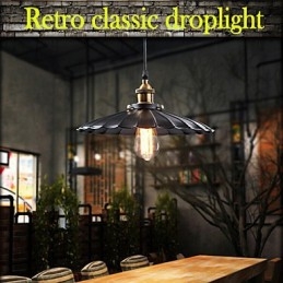Retro Klassisk Europeisk Stil Pendellampe Metall Kunst Droplight
