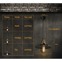 Retro Klassisk Europeisk Stil Pendellampe Metall Kunst Droplight