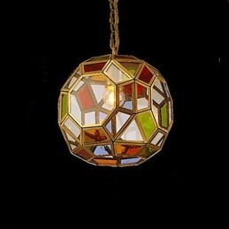 Verandalampelysbalkonglampe Eksotisk Liten Kobberlysekrone