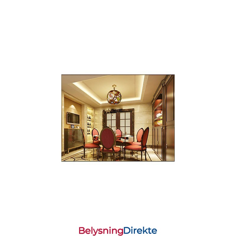 Verandalampelysbalkonglampe Eksotisk Liten Kobberlysekrone