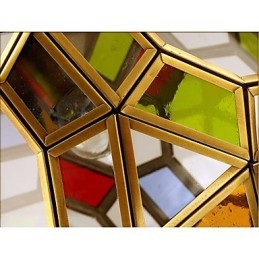 Verandalampelysbalkonglampe Eksotisk Liten Kobberlysekrone