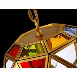 Verandalampelysbalkonglampe Eksotisk Liten Kobberlysekrone