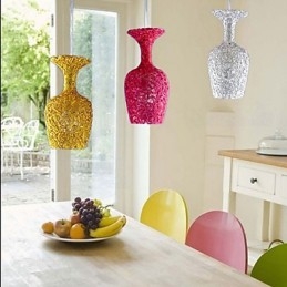 Vevd Aluminiumslysekrone Med Tre Hodelamper I Eple