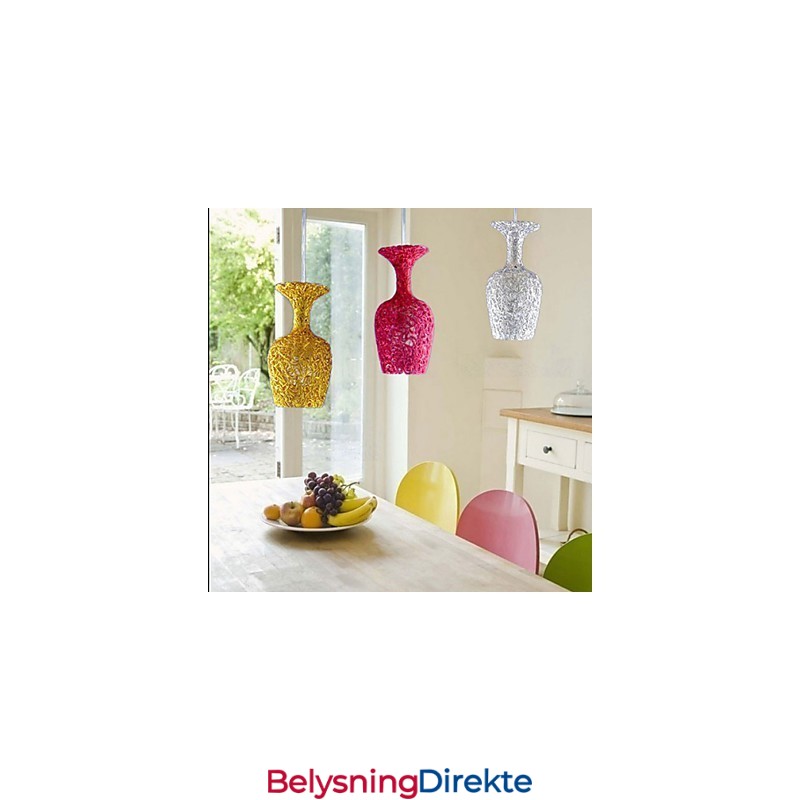 Vevd Aluminiumslysekrone Med Tre Hodelamper I Eple